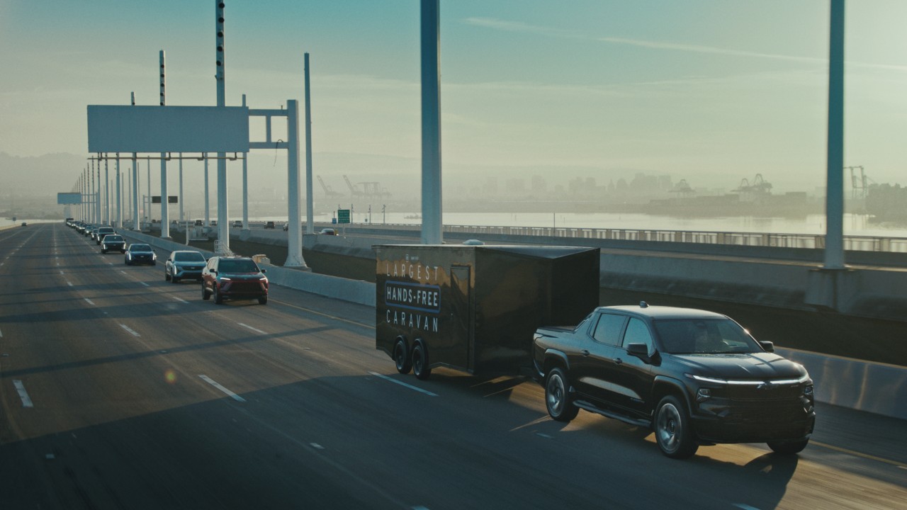 GM’s record-breaking hands-free caravan across the Bay Bridge in San Francisco, the largest of its kind in history. 