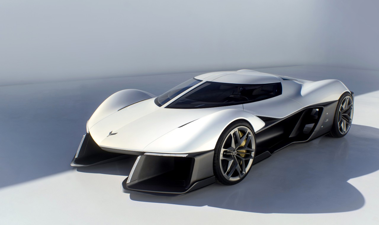 Chevrolet Corvette Concept Angle view of the new Chevrolet Corvette concept car.