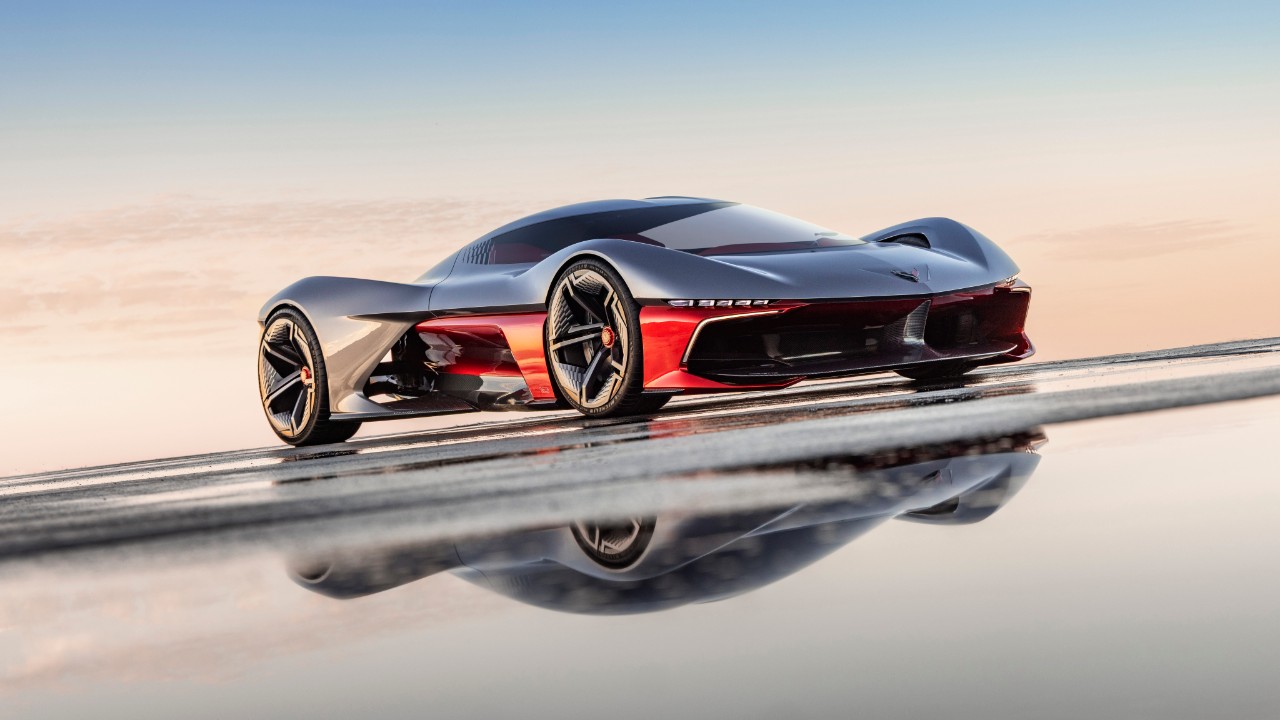 Advanced Design California Corvette concept in the desert