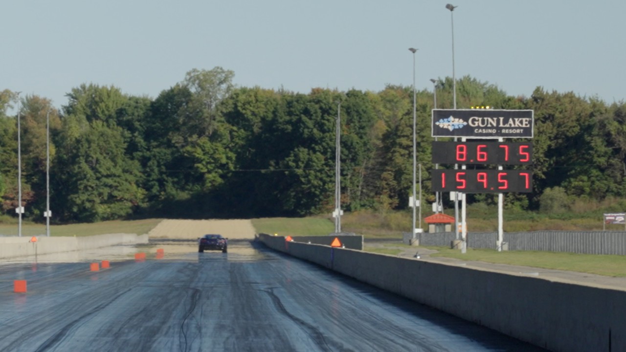 Corvette at drag strip
