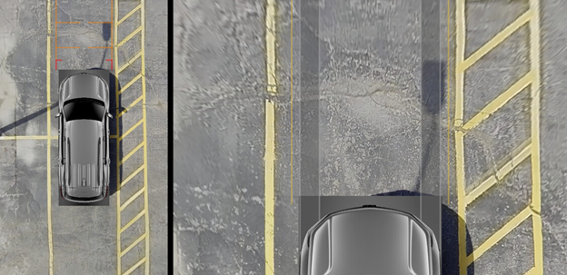 Top-down camera image.