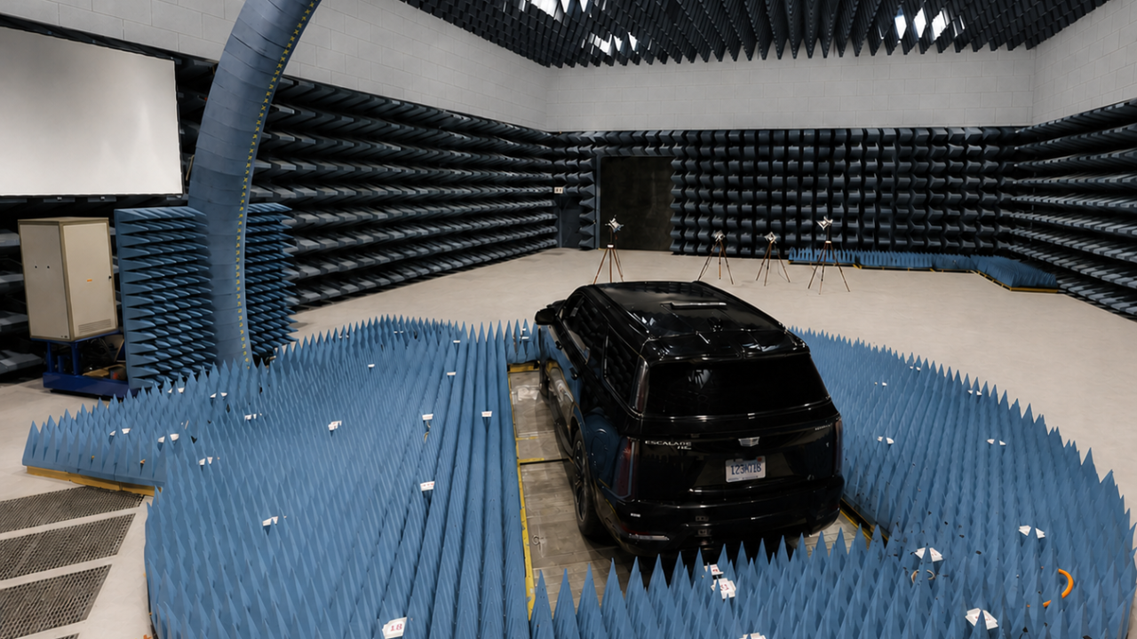 GM’s EMC testing lab at Milford Proving Ground in Michigan.