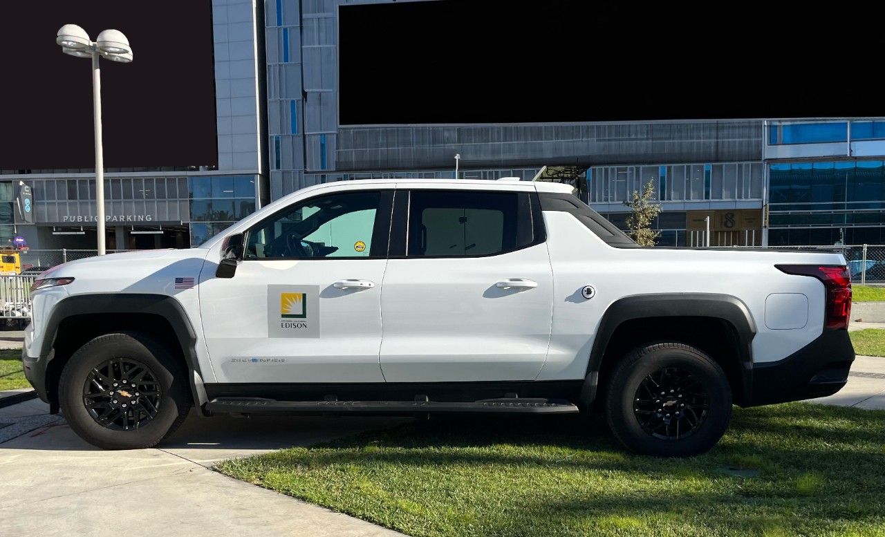 SCE will begin using Silverado EVs as part of its service fleet.
