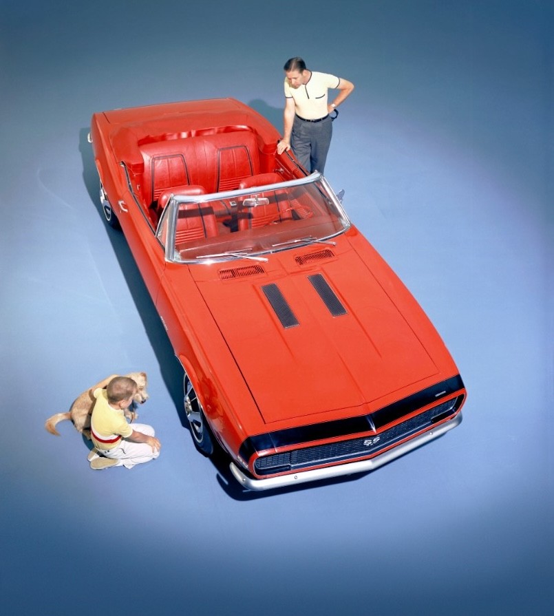 D-67_Camaro Red 1967 Camaro SS seen from above.