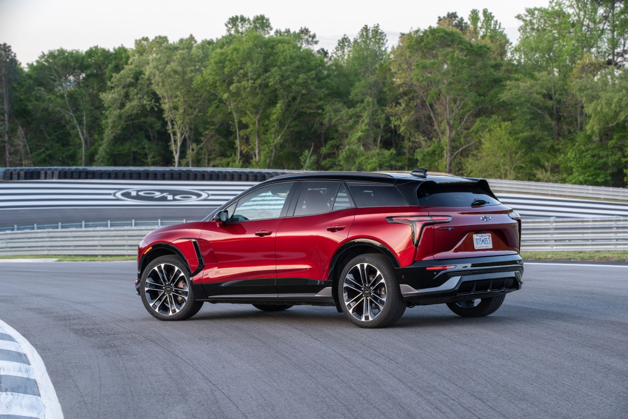 Chevrolet Blazer EV SS Media Drive Chevy Blazer EV SS in red.