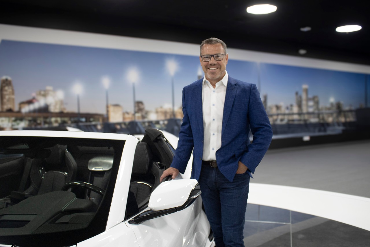 Scott Bell stands by a Chevrolet Corvette Z06