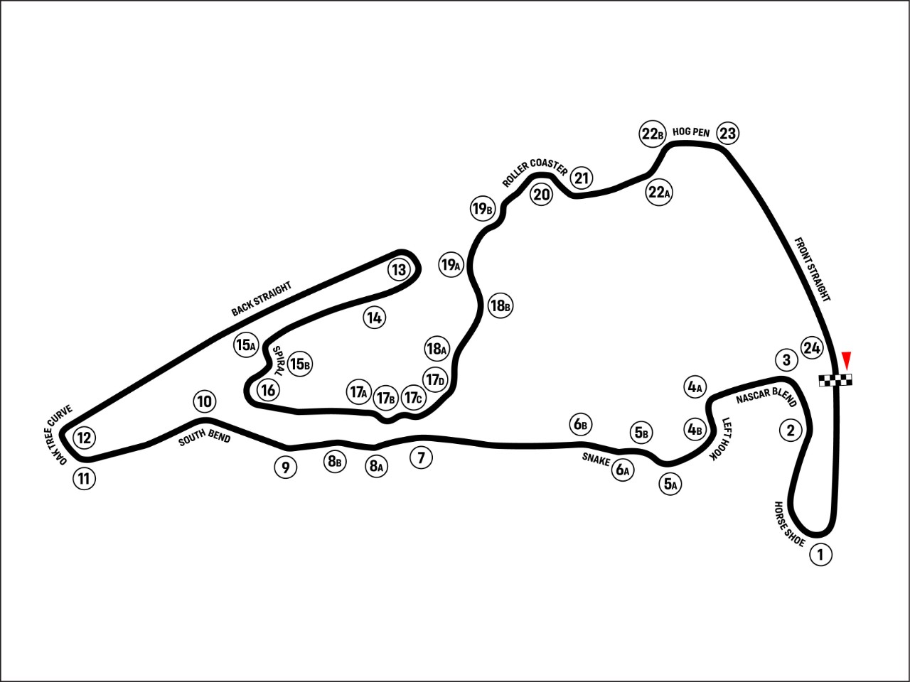 VIR Grand Course: 4.20 miles, 28 turns