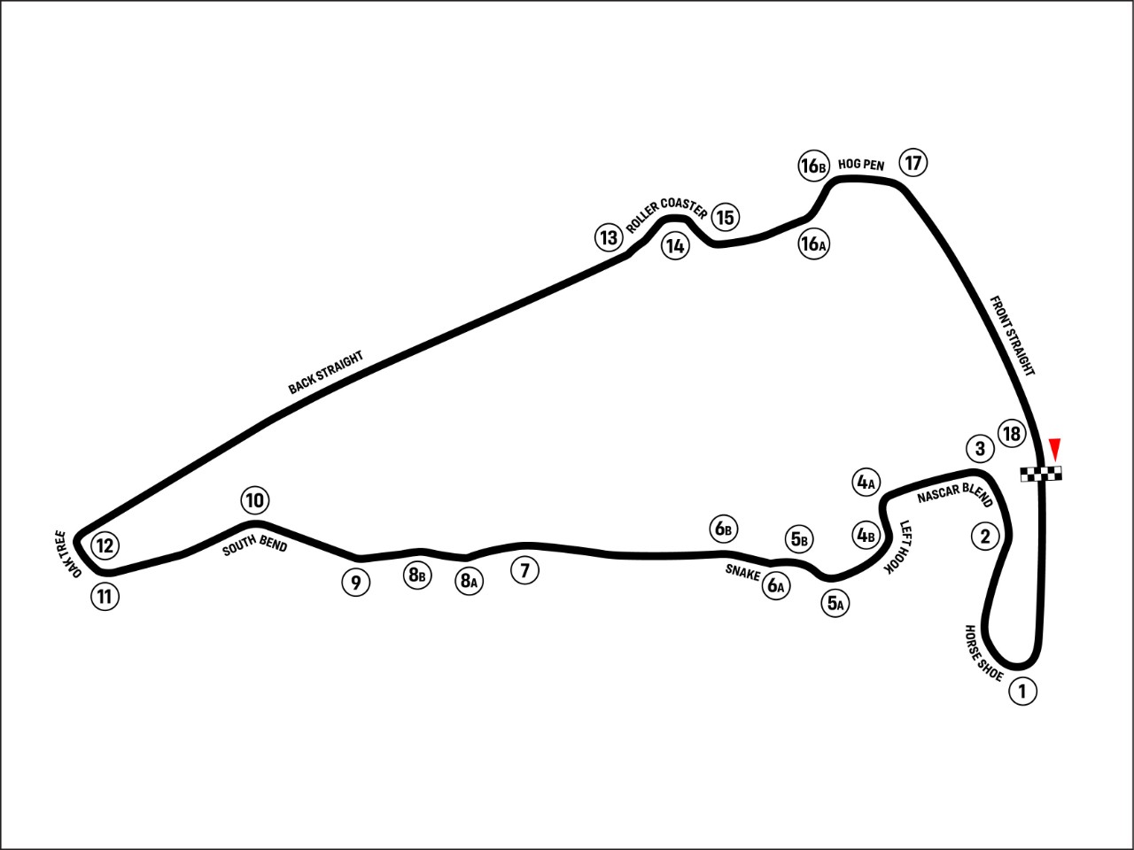 VIR Full Course: 3.27 miles, 17 turns.