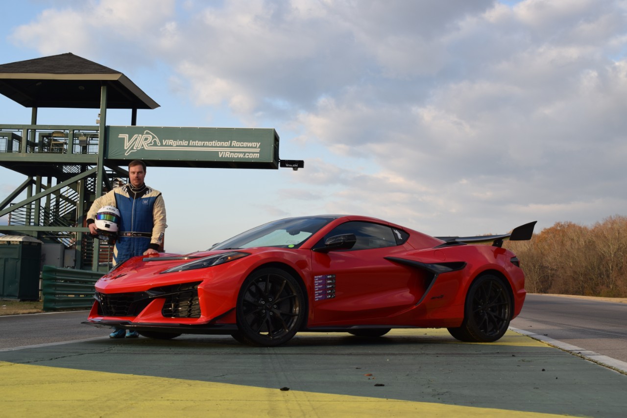 Bill Wise, chassis control technical lead performance engineer for Chevrolet performance cars, stands with the Corvette ZR1