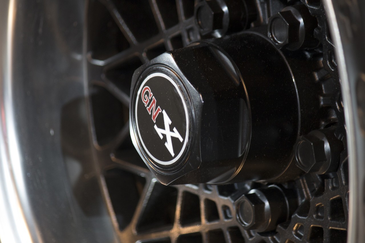The Buick GNX logo appeared on the car's wheel hub.