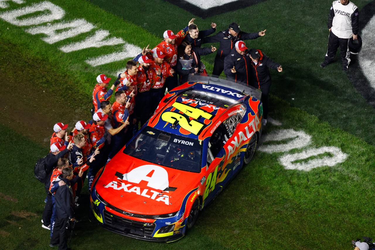 Driver William Byron and his team drove a Chevrolet Camaro ZL1 to take the checkered flag in the 2025 Daytona 500.