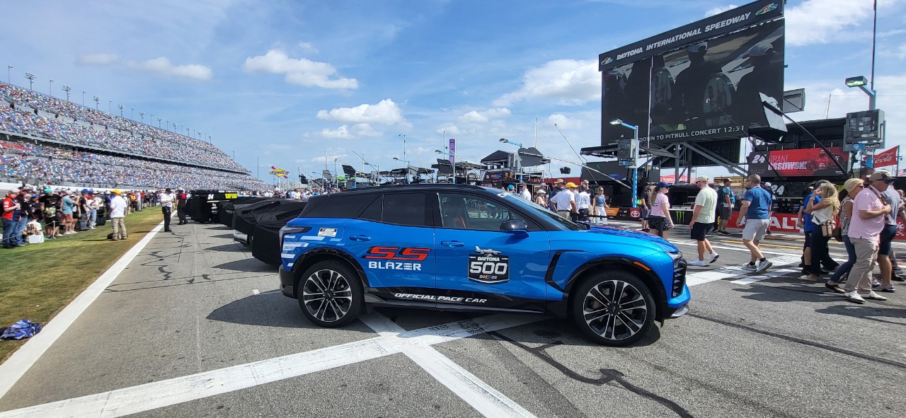 The Chevrolet Blazer EV SS served as the pace for for this year's Daytona 500.