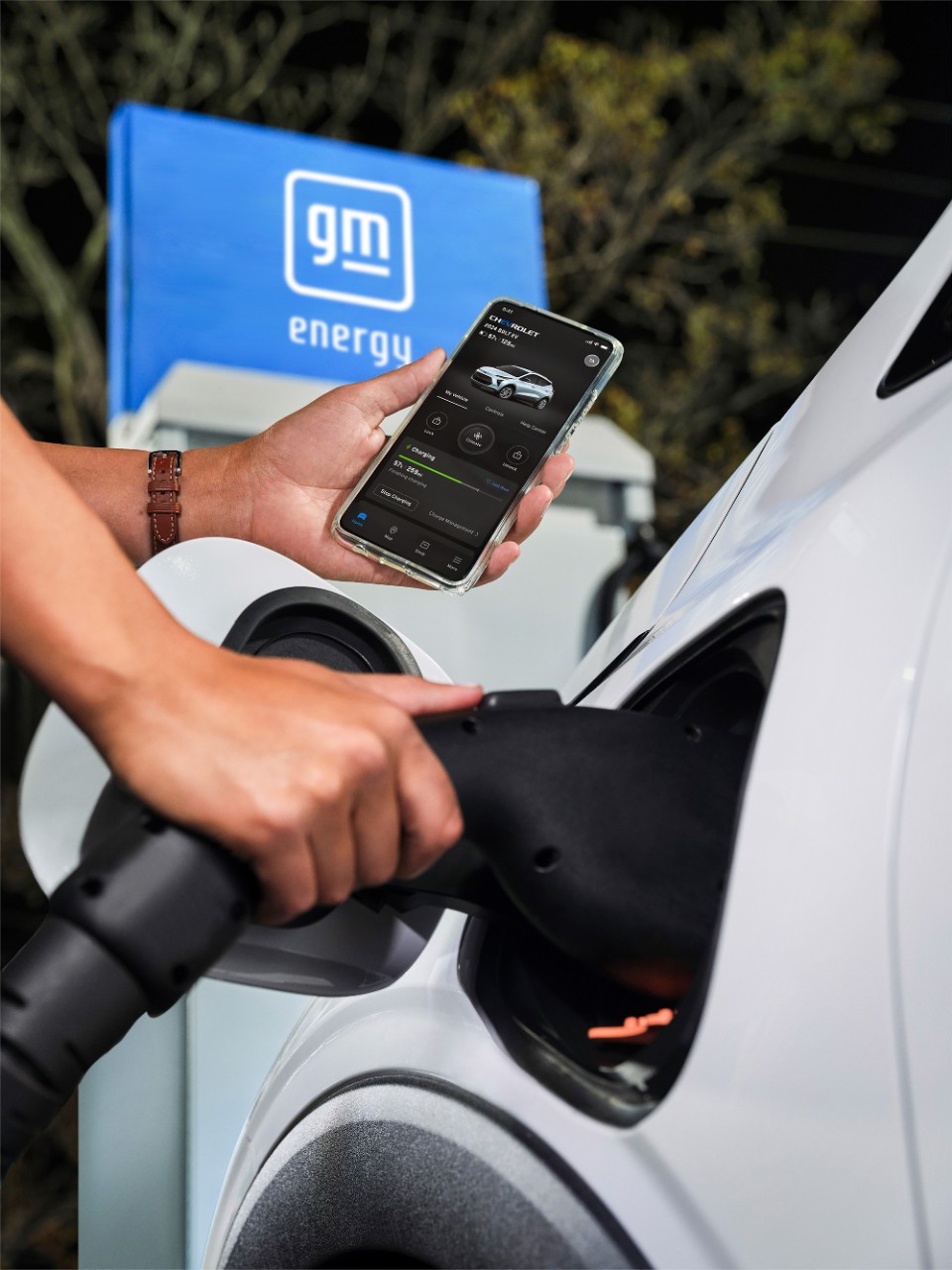 You can use your GM app to manage your public charging sessions.