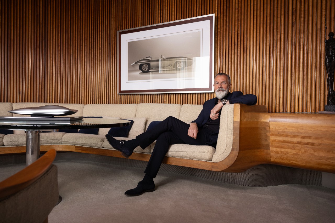 Simcoe in his office at the Saarinen Building, home of GM Design since 1956.