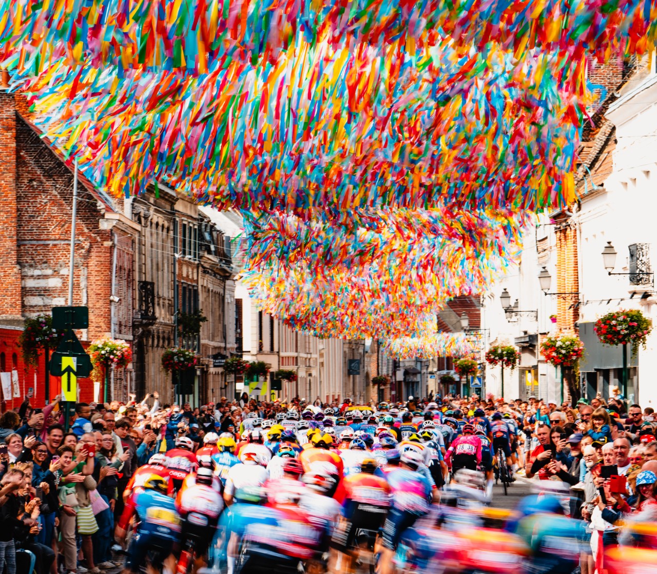Cyclists in Lille, France, just ahead of the 2025 Tour de France.