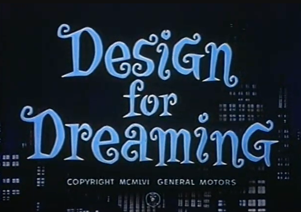 Screenshot of Design for Dreaming title frame.