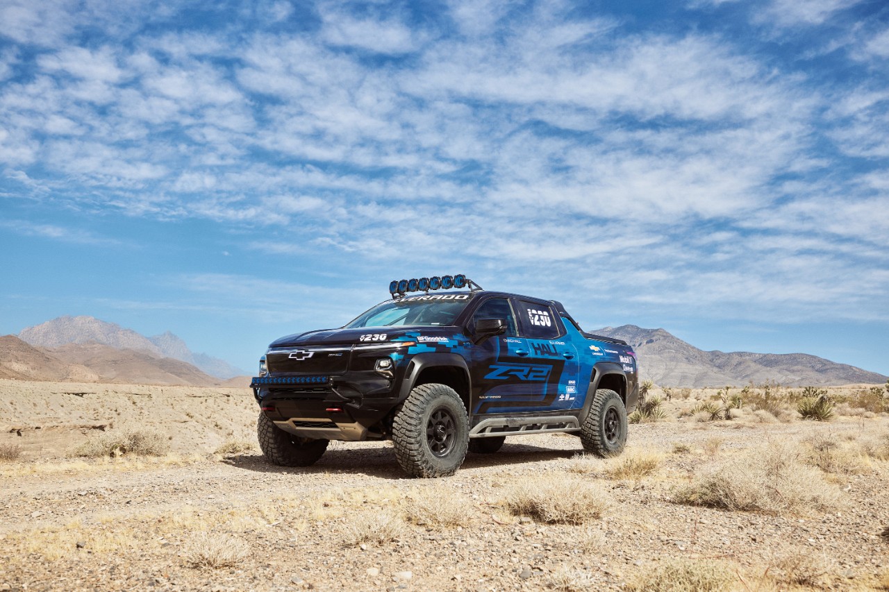 The Chevrolet Silverado EV race truck concept.