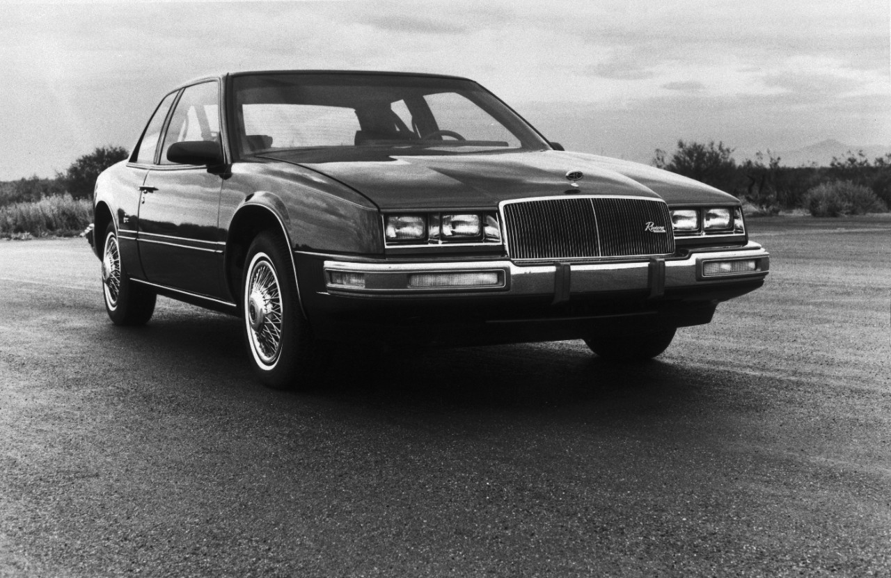 A front view of the 1986 Buick Riviera
