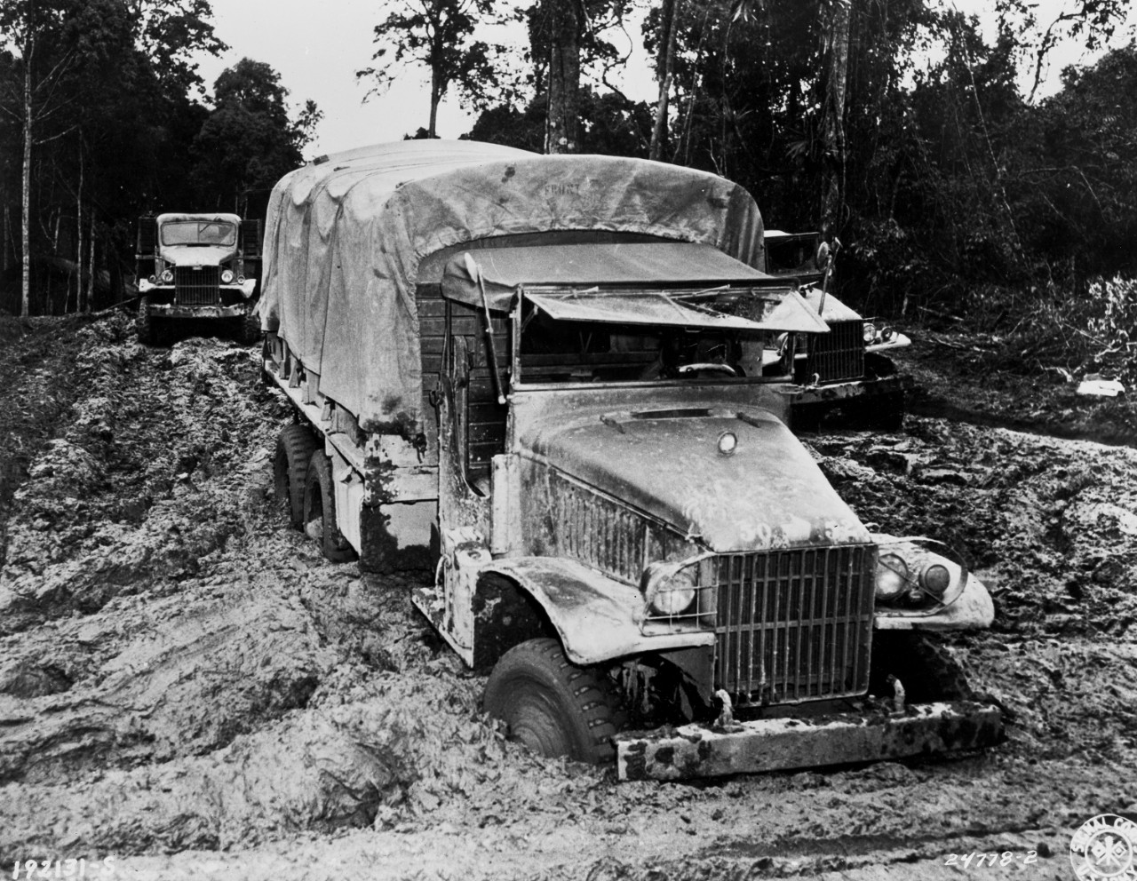 Jimmy Deuce-and-a-Half driving through mud