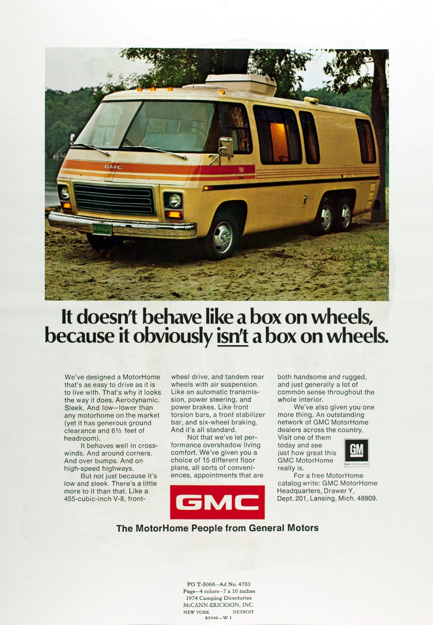 ad for the GMC Motorhome