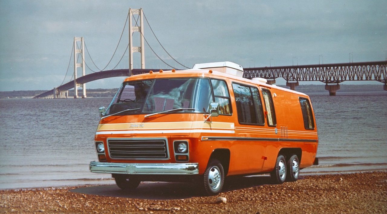 orange 1973 GMC Motorhome