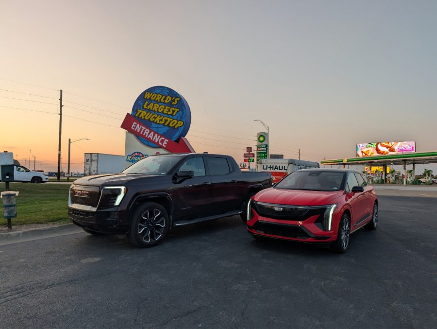 Two vehicles at the world's largest truck stop