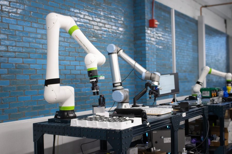 Cobots at the Autonomous Robotics Center.
