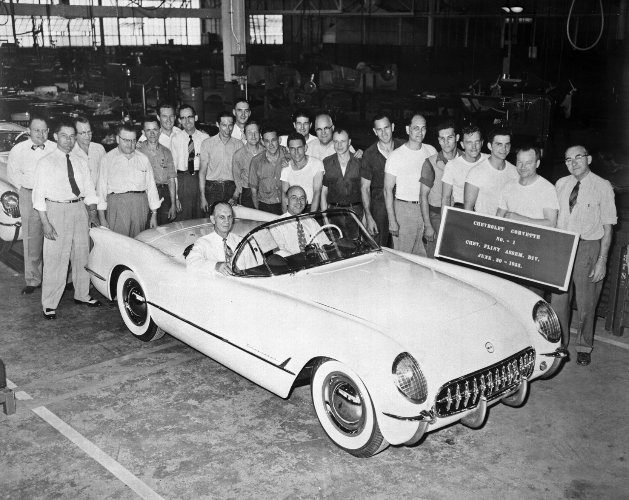 1953 Chevrolet Corvette assembly line