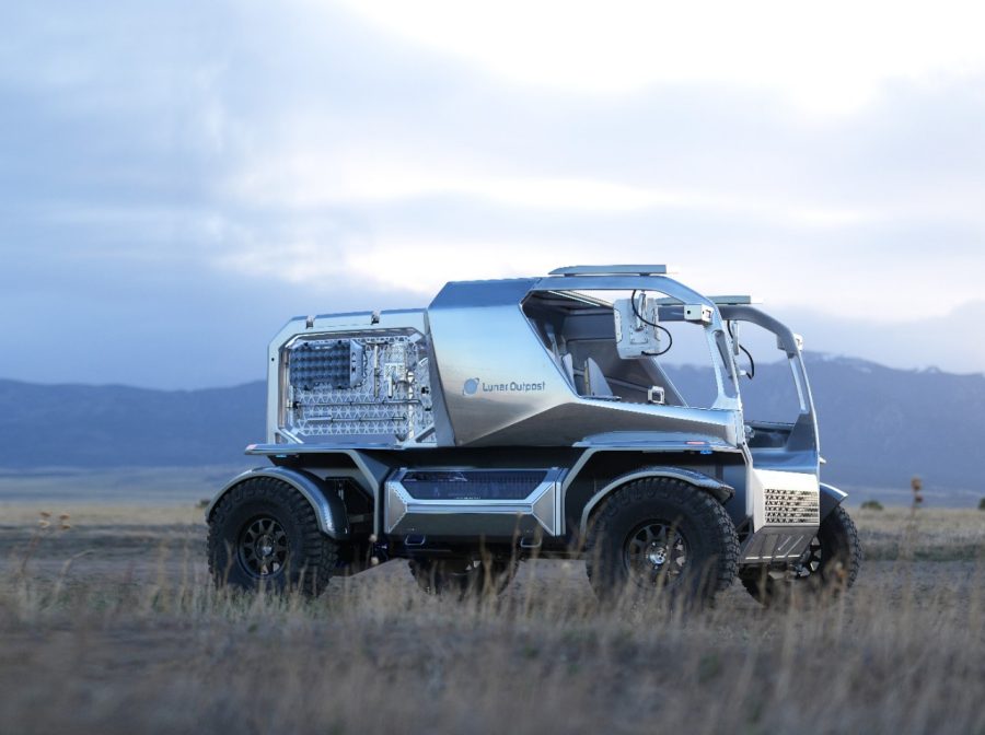 Side view of the lunar vehicle