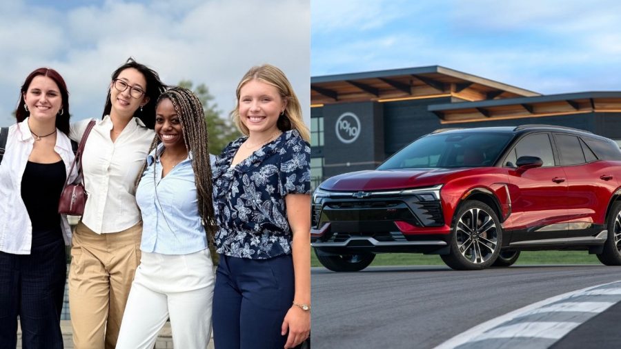 GM interns with a Chevrolet Blazer EV SS