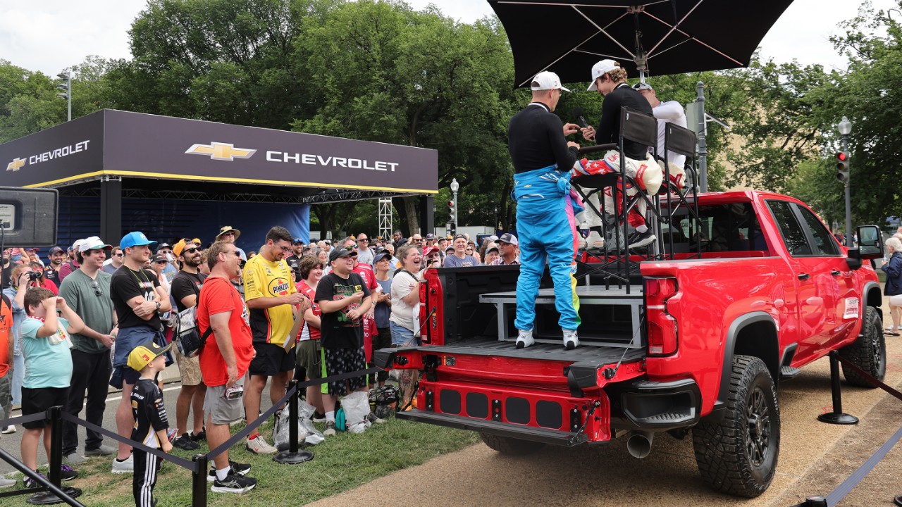 Team Penske drivers at Freedom 250