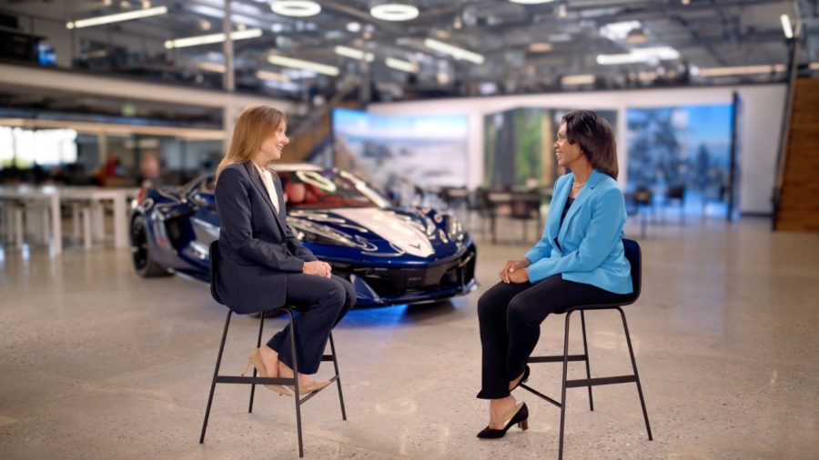 Mary Barra and Condoleezza Rice