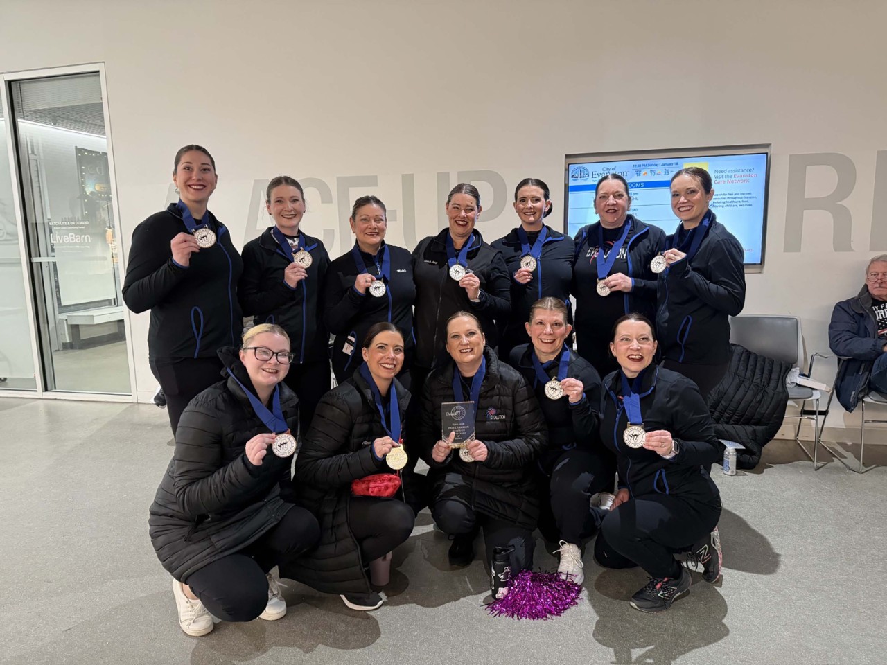 Synchronized ice skating team