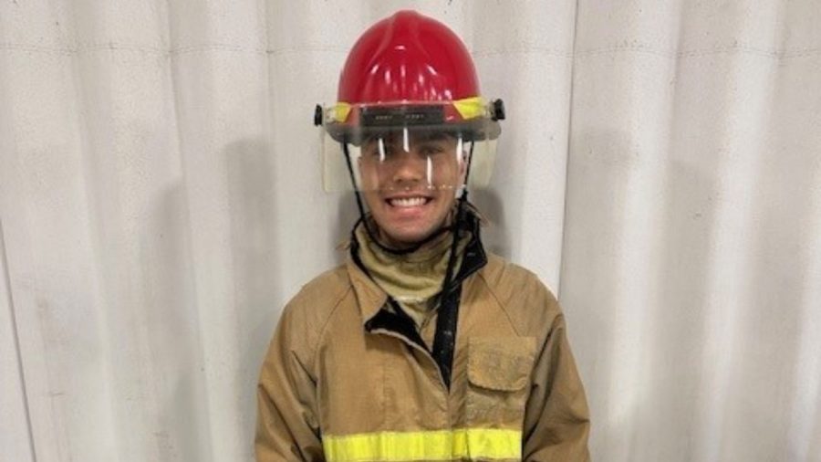 Alex Reba in Navy damage control training