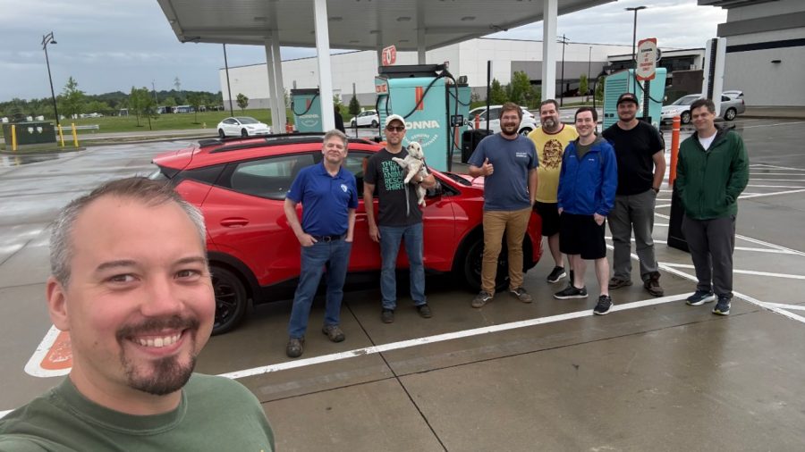Group of people with 2027 Chevrolet Bolt