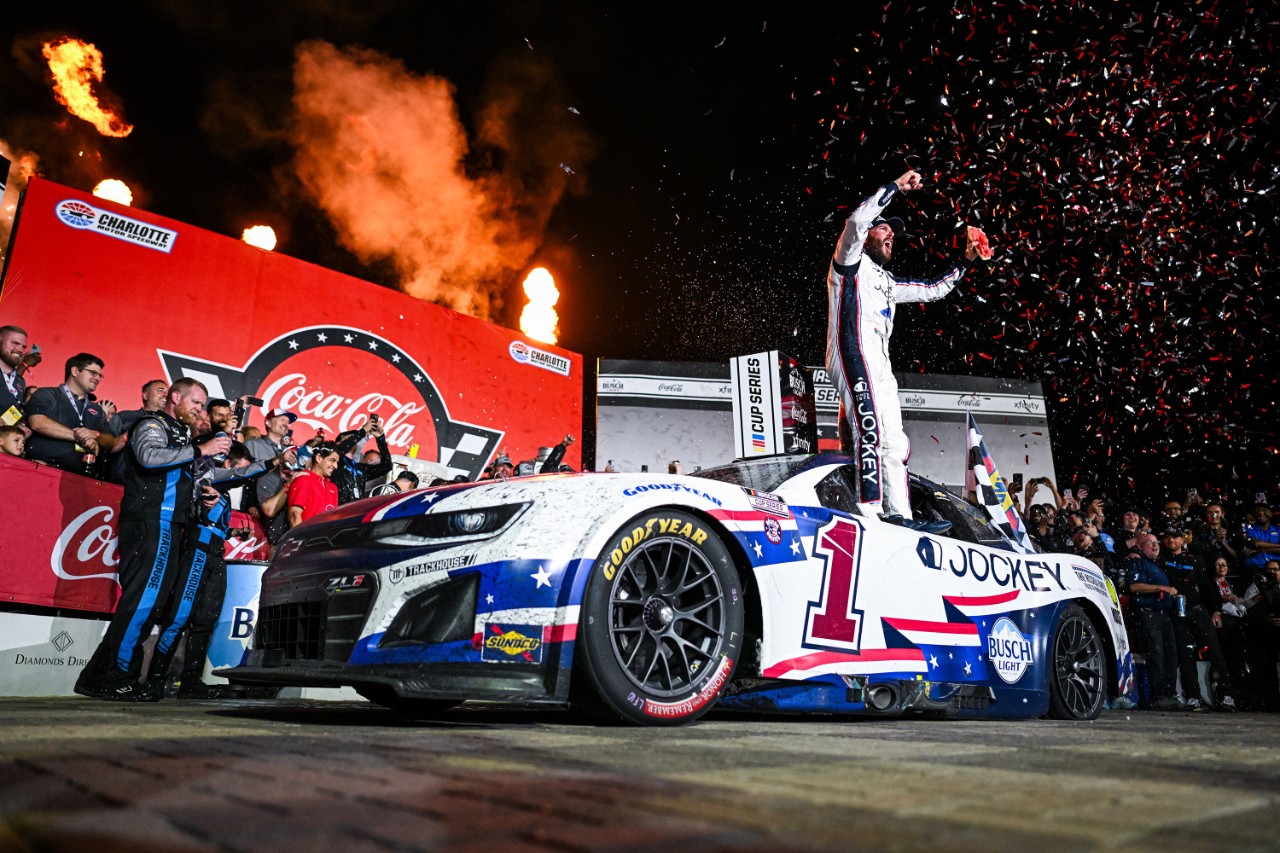 Ross Chastain in Victory Lane for Coca-Cola 600