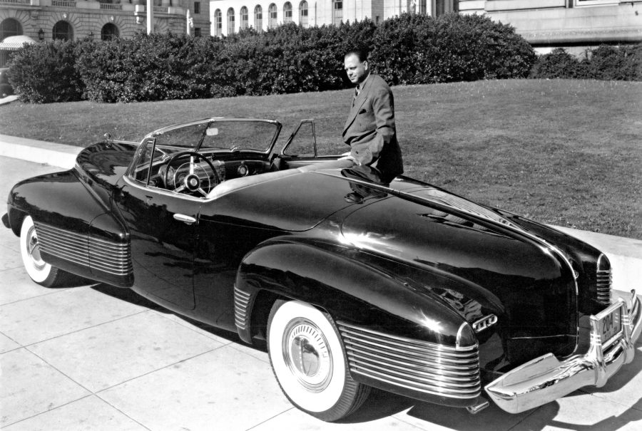 Harley Earl with the Buick Y-Job