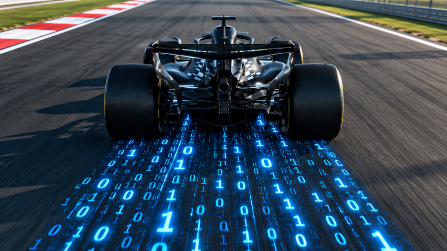 CGI of formula 1 race car