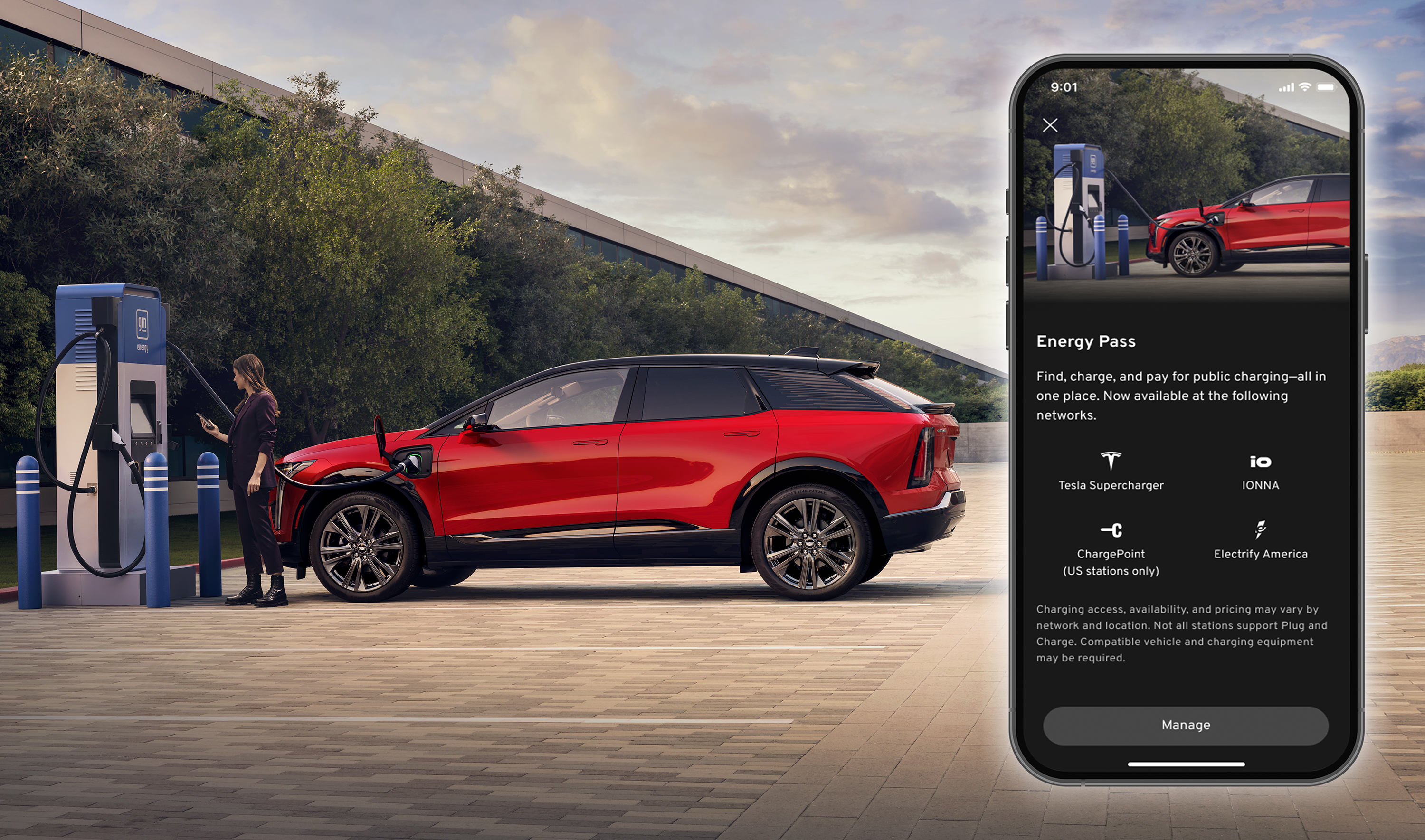 Official GM image showing Energy Pass inside the myCadillac app