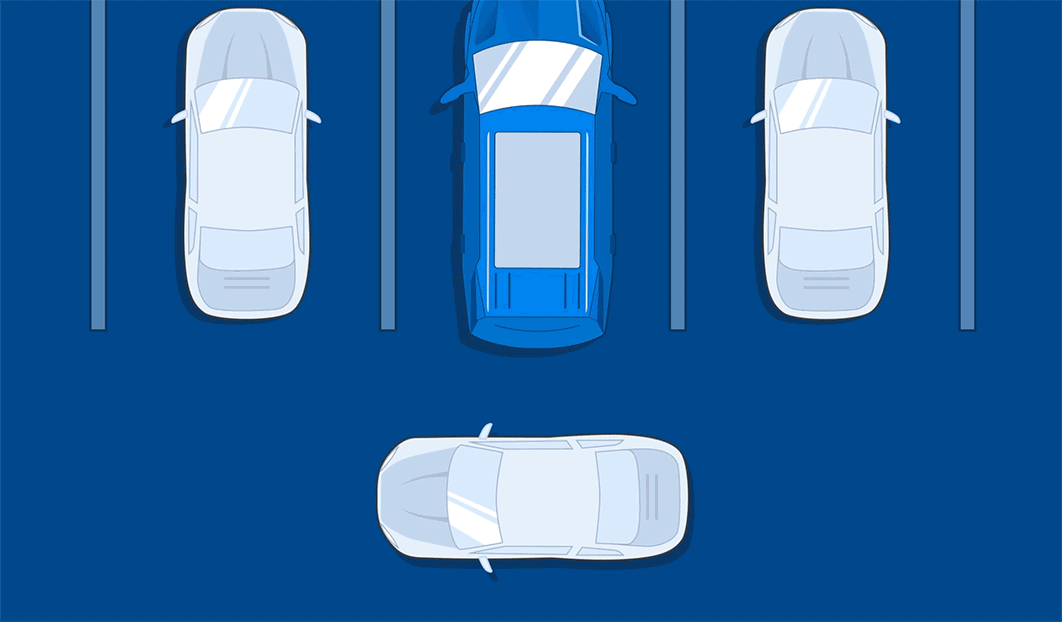 Car Reversing with Automatic Braking, Combined With Rear Vision Camera, Rear Park Assist and Rear Cross Traffic Alert